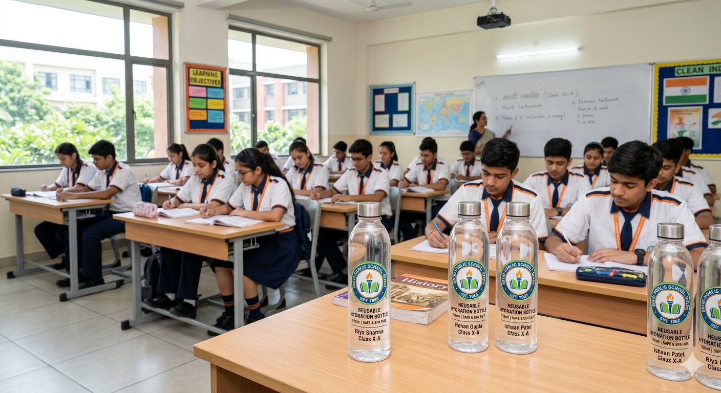 School and institution branded packaged drinking water bottles bulk supply